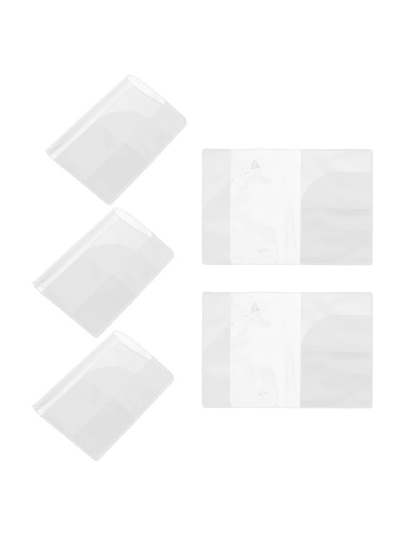 5-Pack Transparent Travel Document Holders, Clear Wallet Organizer Set for Secure and Convenient Travel