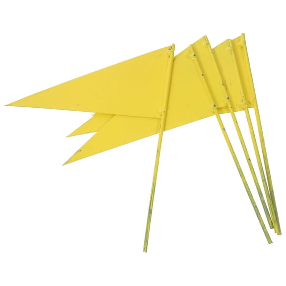 WHAMVOX 5Pcs Sprinkler Flags Marking Flags Triangular Flag Lawn Sprinkler Irrigation Flags with Pole for Gardening