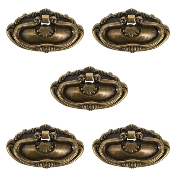 WHAMVOX 5Sets Rectangular Wooden Box Handles Generous Style Replacement for Furniture