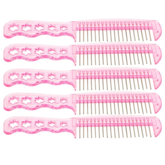 WHAMVOX 5pcs Doll Wig Brush Synthetic Wig Brush Doll Hair Accessories Women Hair Brush Curly Bang Synthetic Wig Wire Brush Hair Strands Care Set