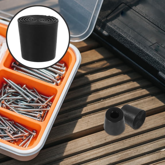 HOOWIFFY 5Pcs Heavy Duty Kick Down Door Stopper Rubber Wedge for Home Safety Protection