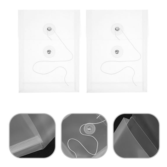 WHAMVOX 5pcs Mail Sheets Pockets Convenient Document Folders Wear-Resistant File Protectors( )