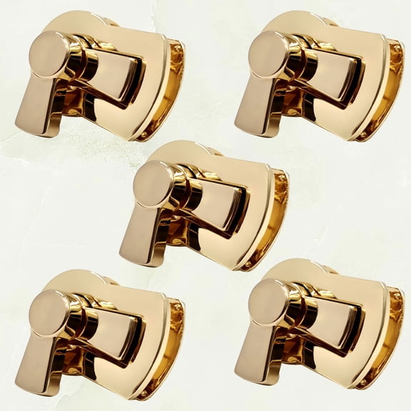 WHAMVOX 5pcs Rotative Lock Catch Durable Simple Luggage Bag Accessories Lock Catch (Golden)