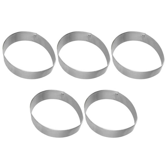 WHAMVOX 5pcs Stainless Steel Easter Egg Shape Cookie Cutters DIY Biscuits Mold Kitchen Baking Tool