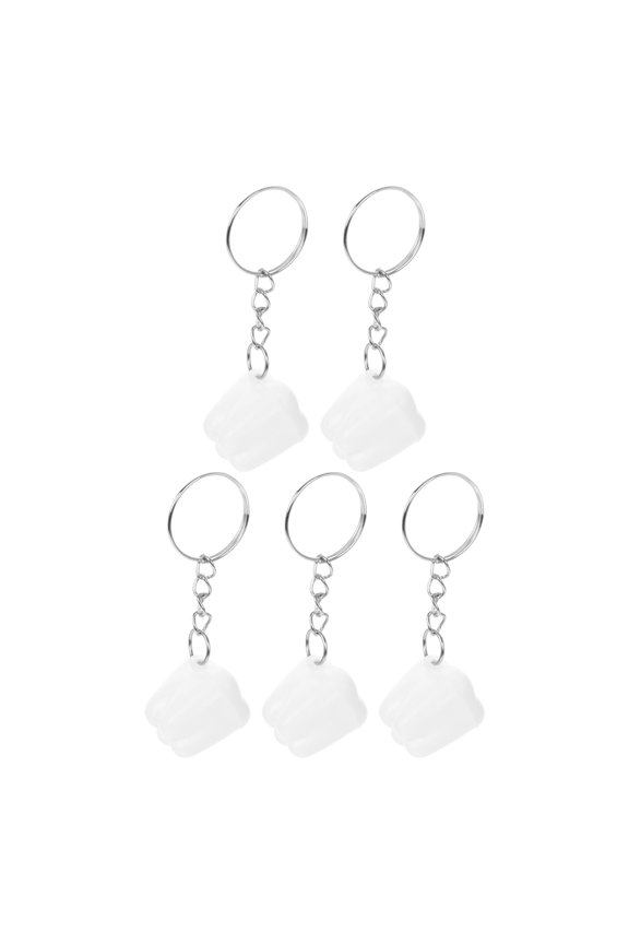 5pcs Tooth Box Keychain Tooth Pendant Key Chain Tooth Holder Key Ring Kids Tooth Keepsake Box Tooth Saver Container Backpack Decoration