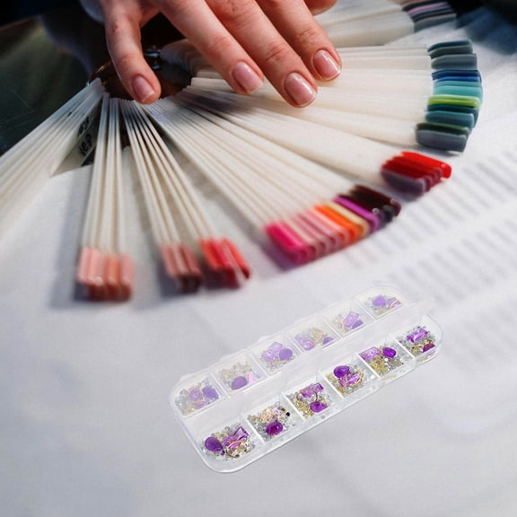 WHAMVOX 6 Box Festival Glitter Nail Art Shiny Rhinestones