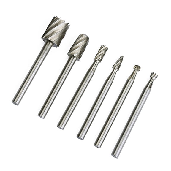 WHAMVOX 6 PCS High-speed Steel Rotary File Burr Shapes and Sizes