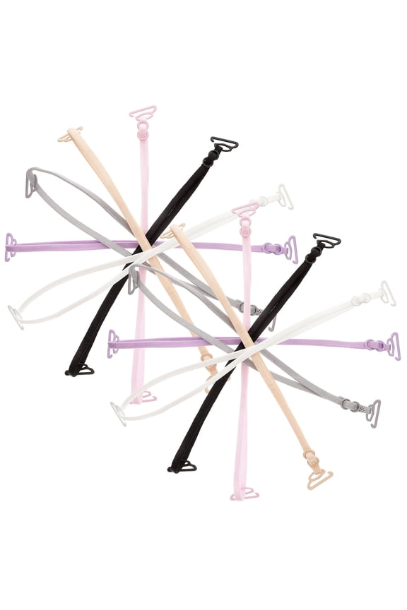 6 Pairs Replacement Invisible Shoulder Strap Bra Elastic Straps Pad Miss