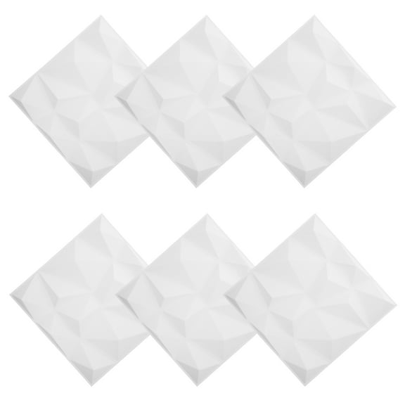 WHAMVOX 6 Pcs Accent Wall Peel and Stick Black Tiles Panel