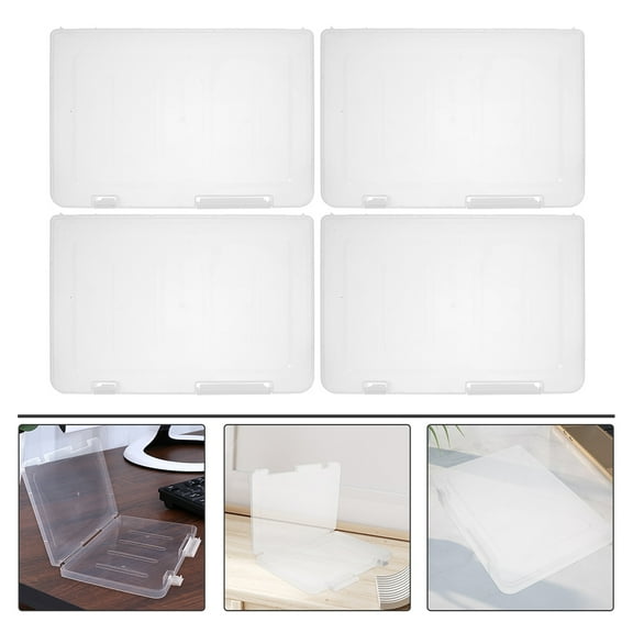 WHAMVOX 6 Pcs Cubbies Office File Storage Box Work 24.20X17.00X2.00CM Transparent