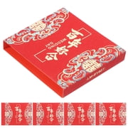 KHBUAB 6Pcs Wedding Cash Sleeves Decorative Money Bundle Sleeves with Chinese Elements for Elegant Wedding Decor