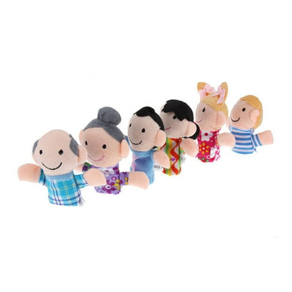 WHAMVOX  6 Pcs Finger Doll Parent-child Toys Family Member Puppets
