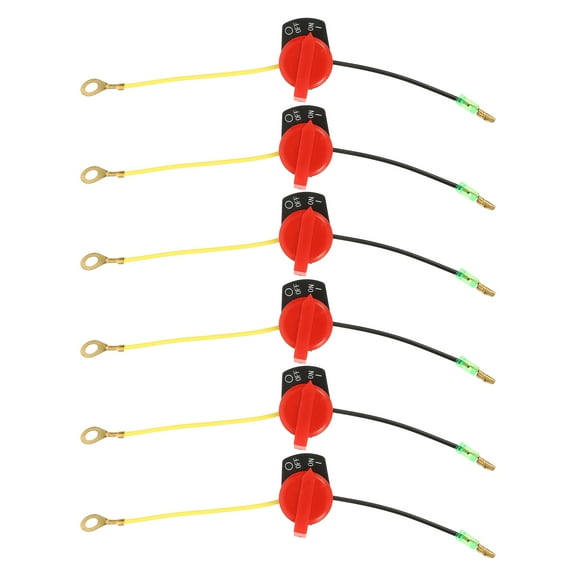 WHAMVOX 6 Pcs Garden Tractor Switch Key Engine Generators on off Stop