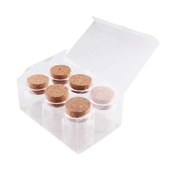 COMPUKAS Mini Glass Wish Jars 6Pack Vintage Style for Message Storage Gift