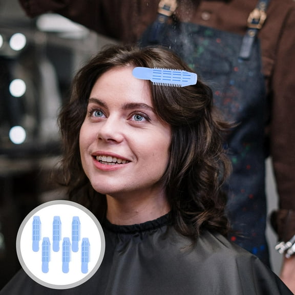 WHAMVOX 6 Pcs Hair Rollers for Bangs Curler Curling Curly Miss Man Blue