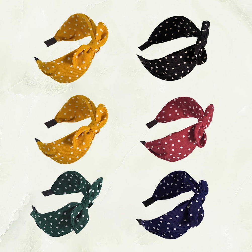 Bow Headbands Women Cloth 6 Pack Elegant Cute Versatile Hair Accessories Amazon.com : Huachi 6 Packs Bow Headbands for Women 7  main image 3
