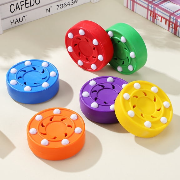 WHAMVOX 6 Pcs Hockey Practice Floor Balls Roller Pucks Street Soft Child