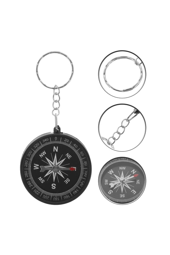 6 Pcs Keychain Rings Bulk Compass Gift for Any Occasion Child Travel