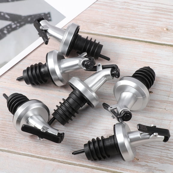 WHAMVOX 6 Pcs Liquor Bottle Pourer Wine Spout Pump Reusable Sparkling Stopper Spray