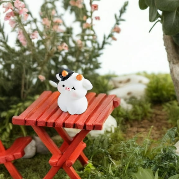 WHAMVOX 6 Pcs Miniature Cow Figurines Cute Cow Sculpture Tiny Animal Ornaments Desktop Creative Mini Cow Toys Adorable Cow Statue