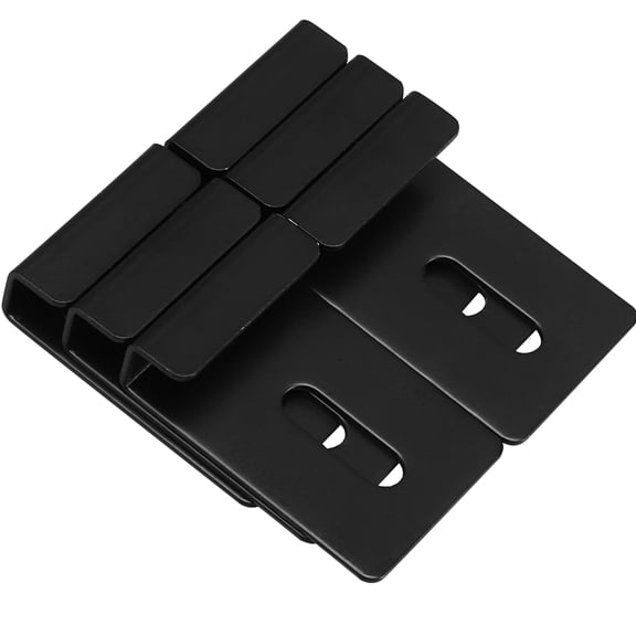 SEWCHICS Glass Clips Clamps Black Square 6Pcs 1.4X1.0X0.3In