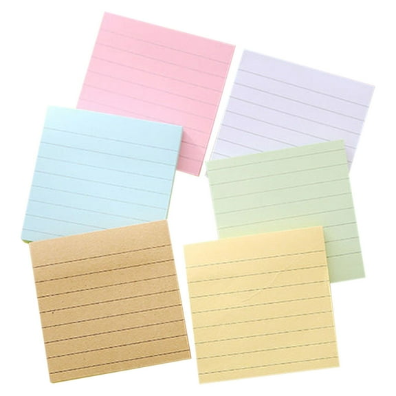 WHAMVOX  6 Pcs Pastel Stationery Color Note Pad Work Office