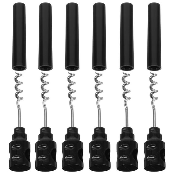 WHAMVOX 6 Pcs Plastic Compact Corkscrew Portable Wine Openers Travel Corkscrew Wine Cork Remover For Bar Restaurant Kitchen Beverage