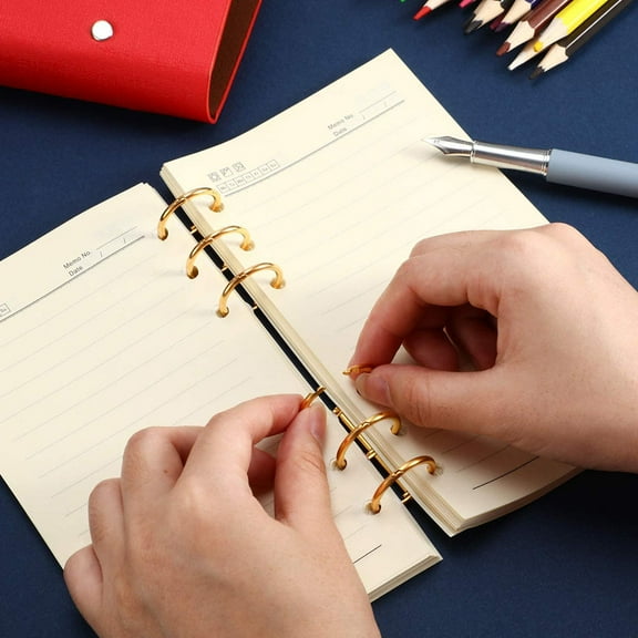 WHAMVOX 6 Pcs Reusable Notebook Binding Loop Loose Leaf Buckle DIY Coils