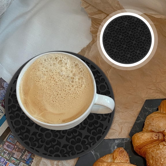 WHAMVOX  6 Pcs Reusable Silicone Coaster Home Cup Mat Heat-resistant