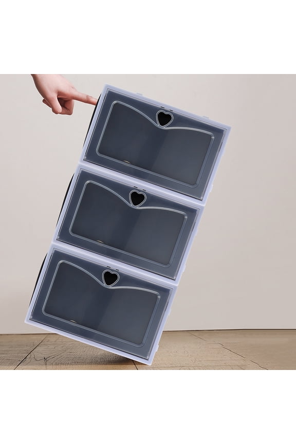 6 Pcs Shoes Organizers Storage Sneakers Athletic Case Black