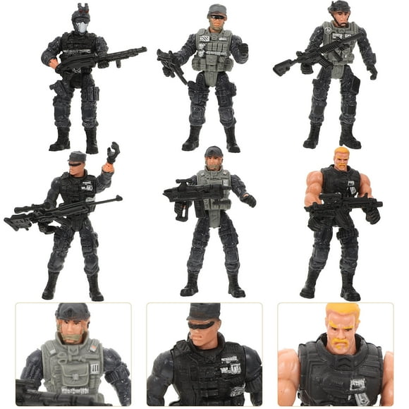 WHAMVOX 6 Pcs Soldier Toy Plastic Soldiers Army Men Action Figures Figurine Child