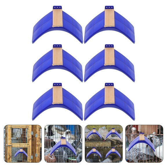 WHAMVOX 6 Pcs Solid Wood Perch Pigeon Dove Stand Durable Bird Rest Where Blue