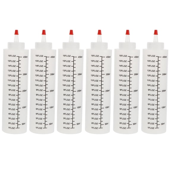 KHBUAB Squeeze Bottles for Sauces Food Grade Plastic 6Pcs Acid and Alkali Resistant