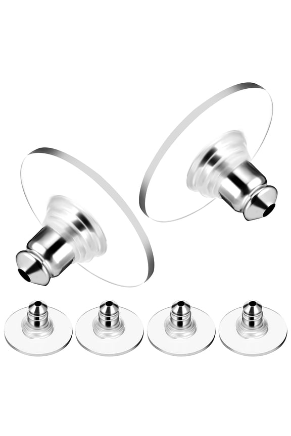 6 Pcs Stopper Locking Earring Backs for Studs Earplugs