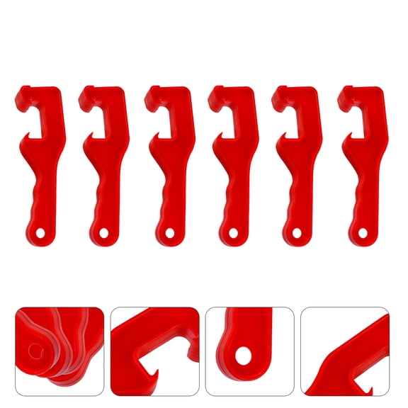 WHAMVOX 6 Pcs Tool Open Lid Wrench Bucket Lid Opener Lid Remover 20X6CM Red