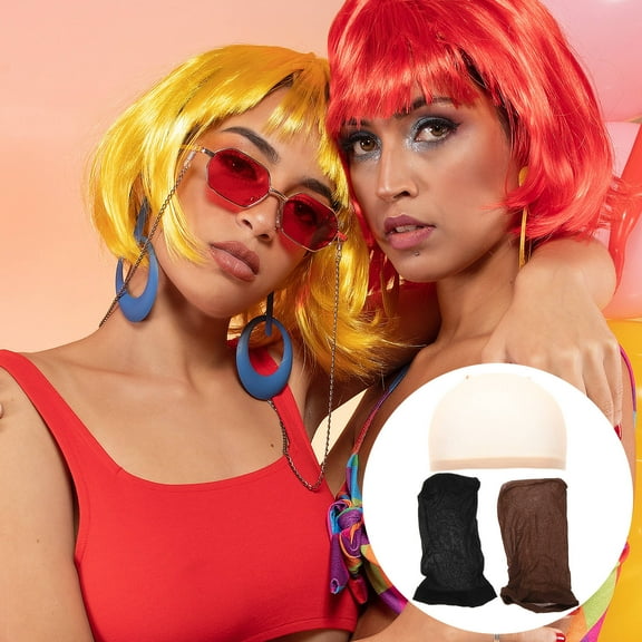 WHAMVOX 6 Pcs Wrapping Wig Mesh Cover Closed End Caps Breathable Net Miss Woman