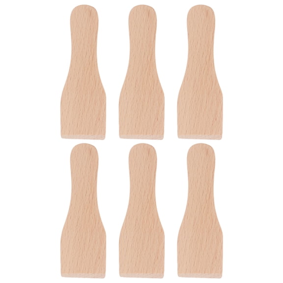 WHAMVOX 6-Piece Wood Scraper Set, Wood Color, 5.50 x 1.77 x 0.16 Inch Handheld Scrapers for Woodworking