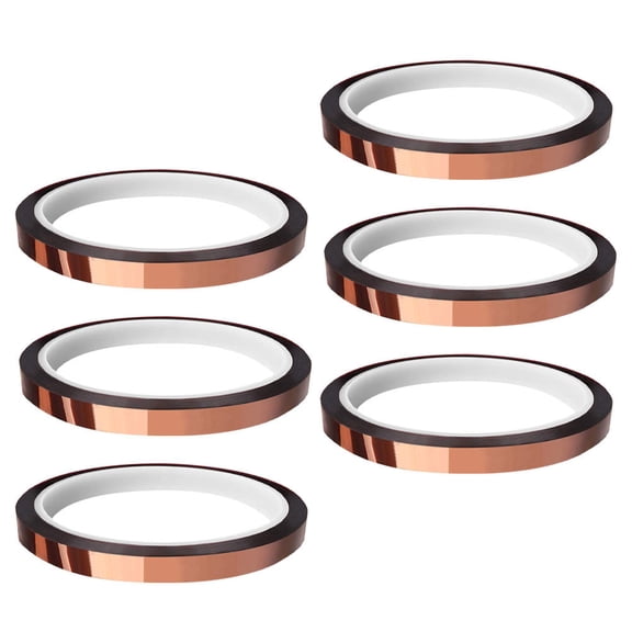 WHAMVOX 6 Rolls Thick Masking Tape Polyimide Tape Insulation Tape 3300X1CM