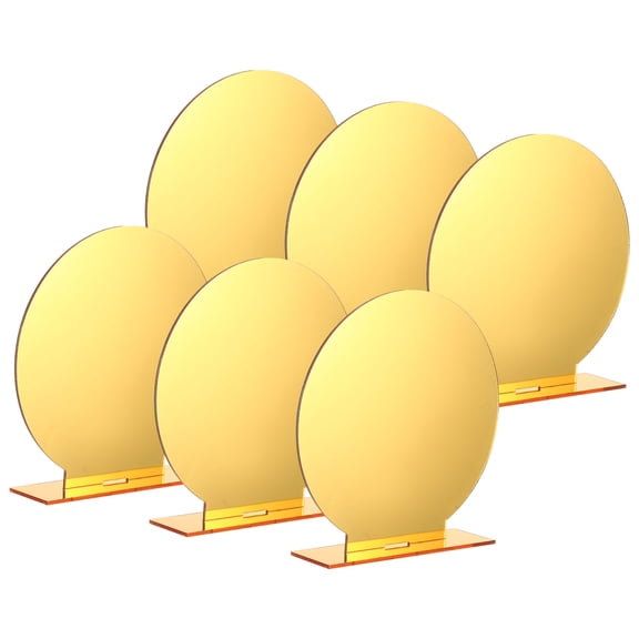 WHAMVOX 6 Sets Reception Table Numbers Sign Golden Acrylic 12.00X12.00X3.00CM