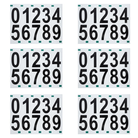WHAMVOX 6 Sheets Self Adhesive Number Stickers for Mailbox Door Home Address Number Decals Stickers for House Numbers Address Signs