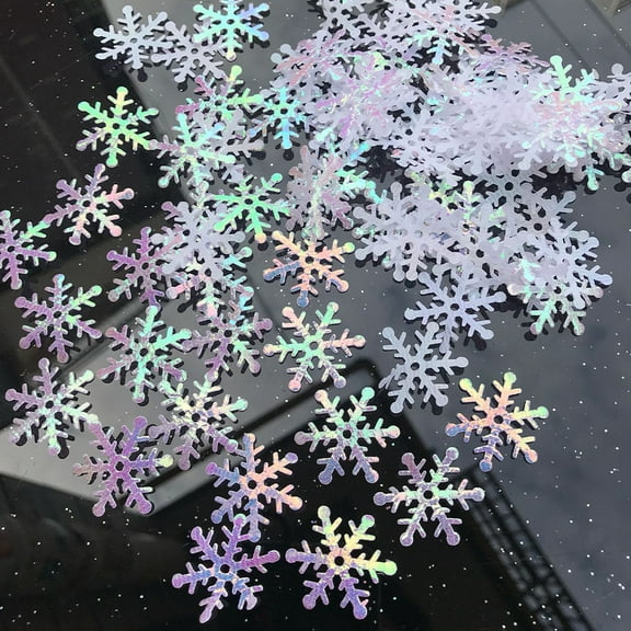 WHAMVOX 600 Pieces White Fake Snowflake Confetti for Christmas Party Decoration NonWoven Fabric