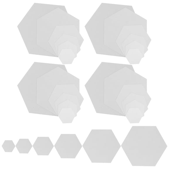 WHAMVOX 600 Sheets Paper Patchwork Template Quilting Sewing Hexagon Supplies Slotted White