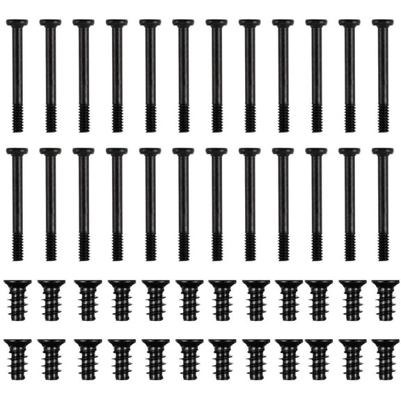 WHAMVOX 60Pcs Pc Case Screws Kit Black Carbon Steel Flat Head for Computer Repair Screw Kit