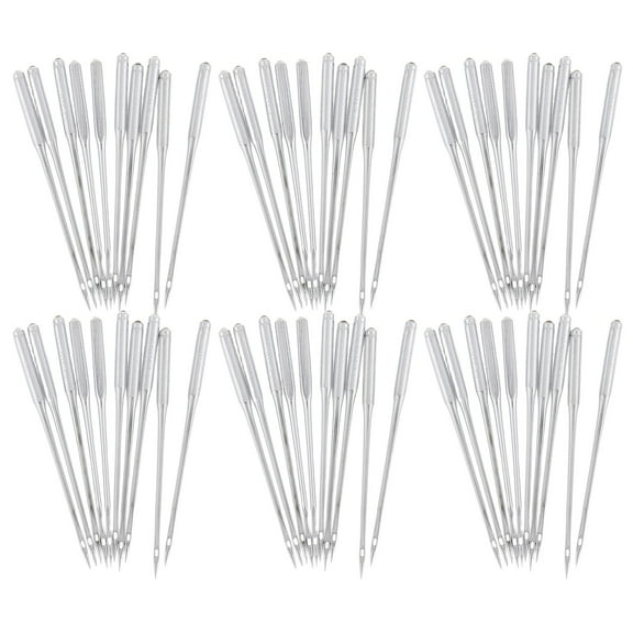WHAMVOX 60pcs Self Threading Sewing Needle Set for Home Use Silver Steel Electric Needles for Various Fabrics
