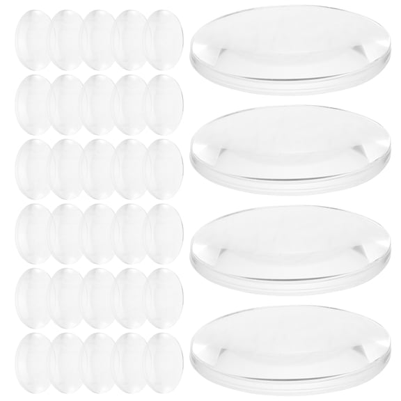WHAMVOX Transparent Biconvex Lenses for Lab Use, Professional and Durable, 60Pcs
