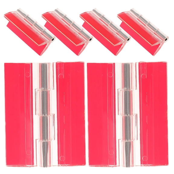 WHAMVOX 6Pcs Acrylic Hinges Self-adhesive Heavy Duty Hinges Multi-use Box Lid Hinges Durable Hinges