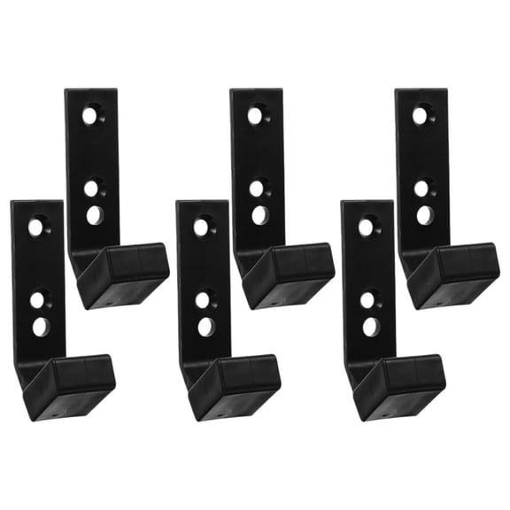 LITINKIMI 6-Pack Black Barbell Wall Mount Rack for Secure and Convenient Barbell Storage in Home Gym and Fitness Areas