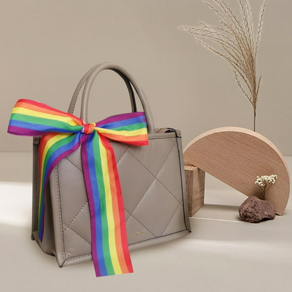 WHAMVOX 6Pcs Bowknot Making Ribbon Rainbow 90x5cm for DIY Projects and Home Decor