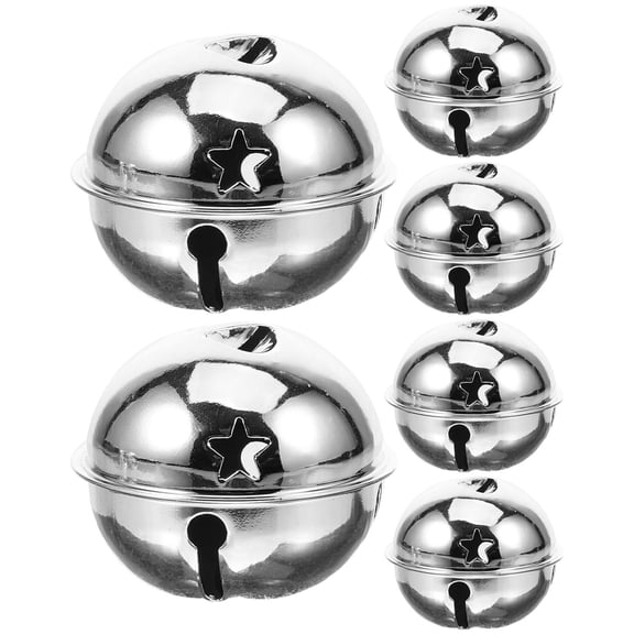WHAMVOX 6Pcs Diy Bells Round Iron Bell Tree Decorations Music Makers For
