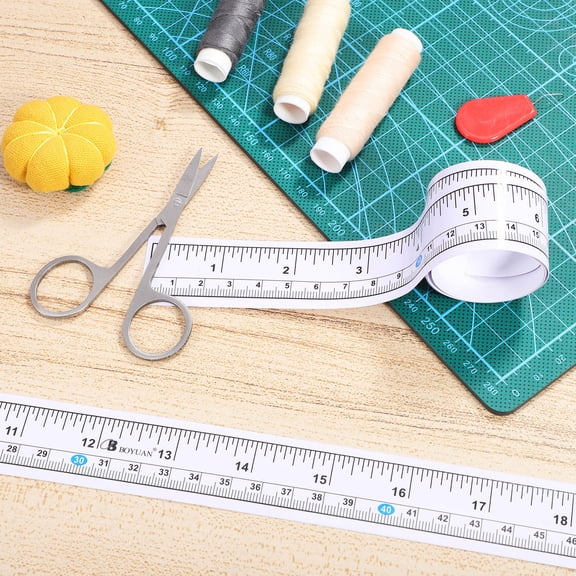 WHAMVOX 6Pcs Flexible Adhesive Tape Measure for Workbench and Sewing Table Use